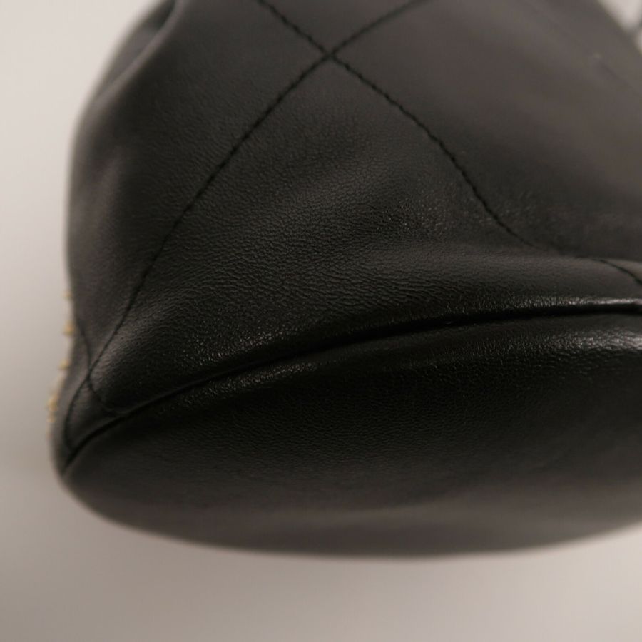 CHANEL 羊皮皮革Drawstring Bag鏈帶肩背袋-13