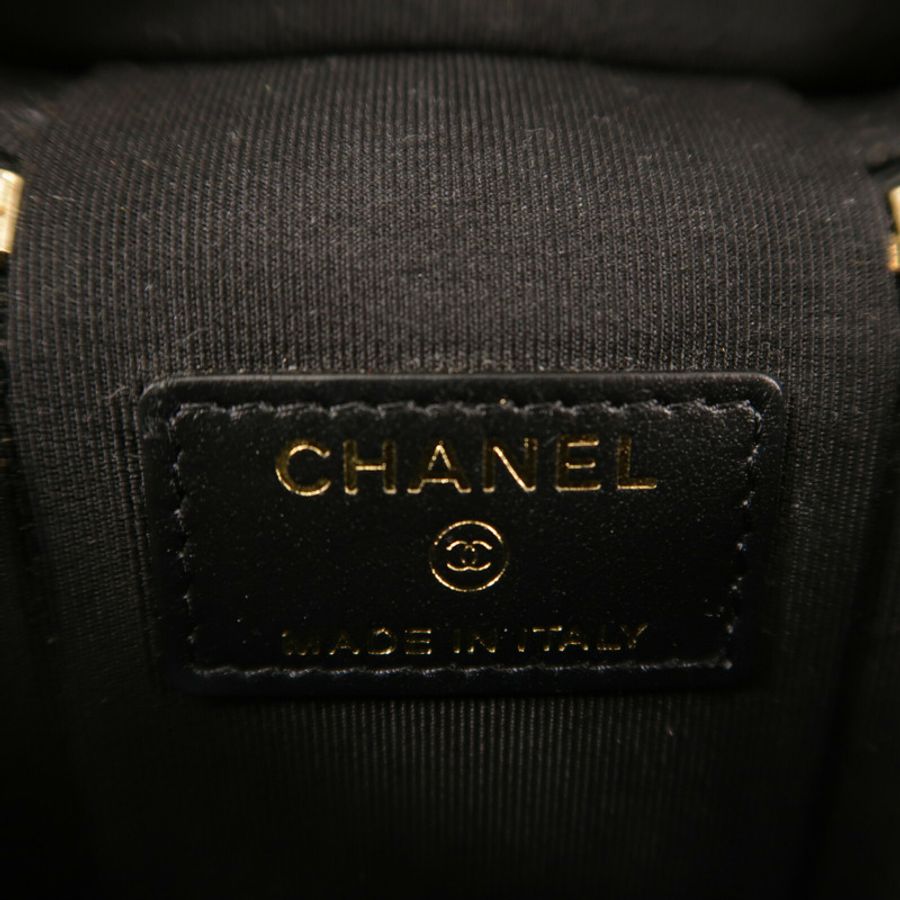 CHANEL 牛皮皮革Small Vanity With Chain鏈帶肩背袋-5