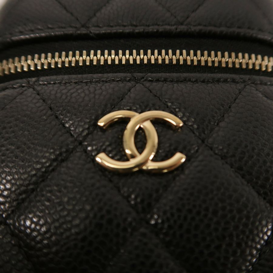 CHANEL 牛皮皮革Small Vanity With Chain鏈帶肩背袋-6