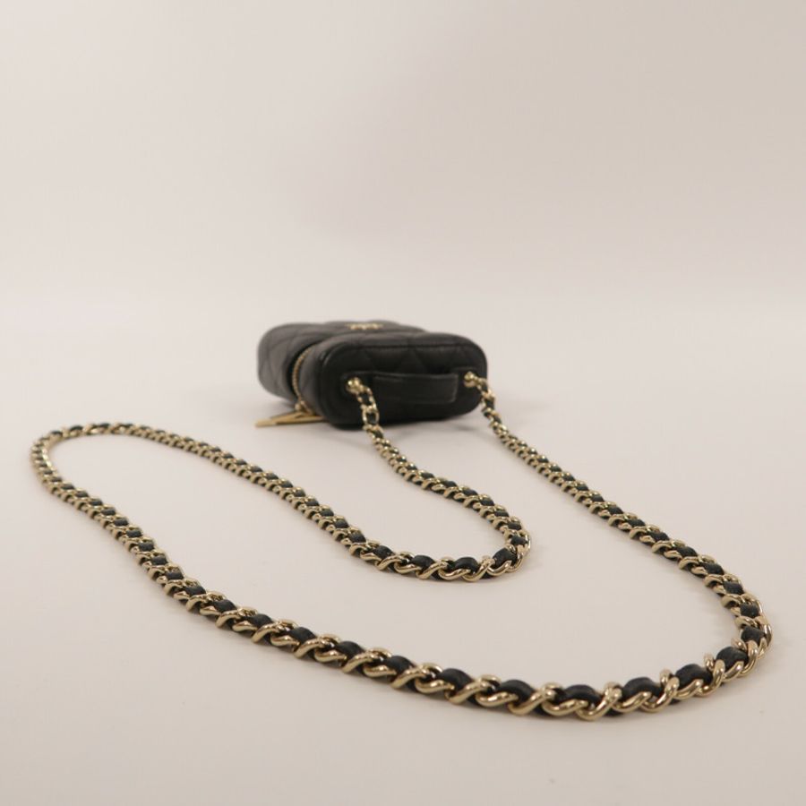 CHANEL 牛皮皮革Small Vanity With Chain鏈帶肩背袋-9