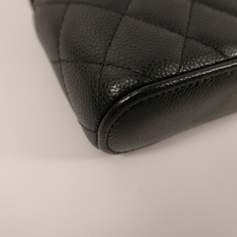 CHANEL 牛皮皮革Small Vanity With Chain鏈帶肩背袋-11
