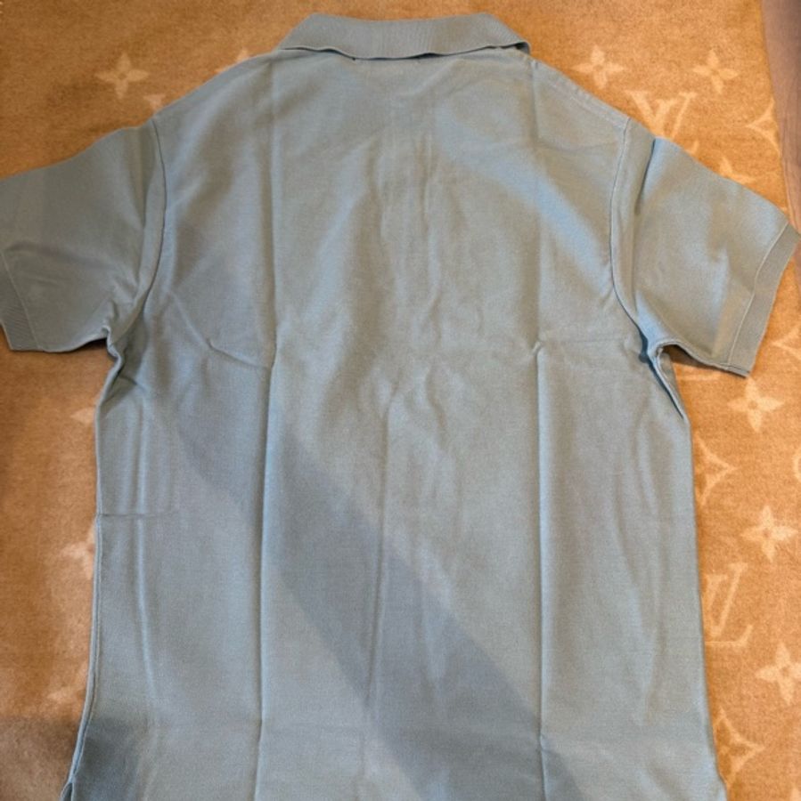 LV Louis Vuitton 經典刺繡 Logo Polo 衫 淺藍色-8
