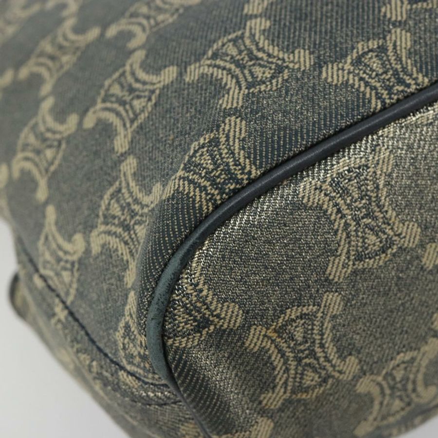 【日本直送】CELINE Paris Macadam帆布單肩包 牛仔灰 銀色 正品 182647A-16