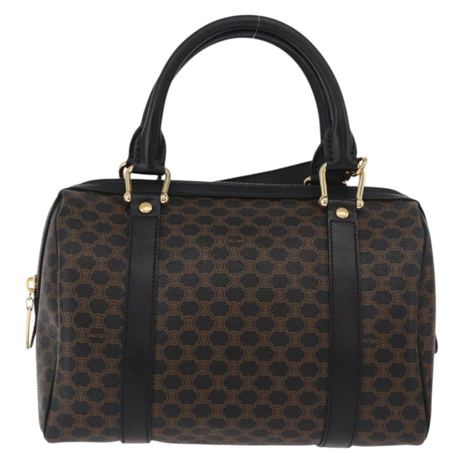 【日本直送】CELINE Macadam帆布手提包 PVC皮革 2way 黑色金色 Auth yk20468SAV-12