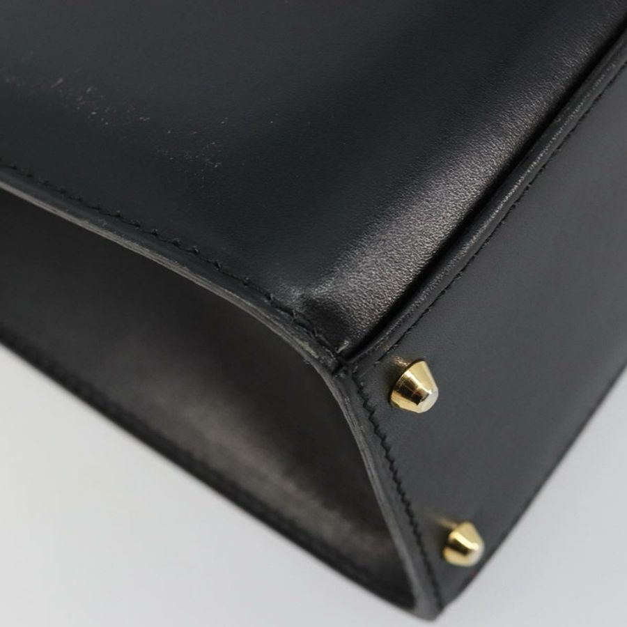 【日本直送】CELINE 手提包 皮革 2way 黑色 金色 Auth 183194SAV-17