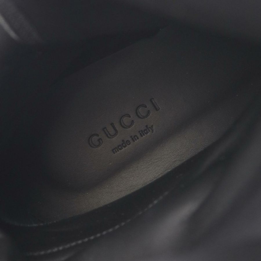 GUCCI Logo 長靴 752517 皮革 黑色 二手 女款 #37 1/2-4