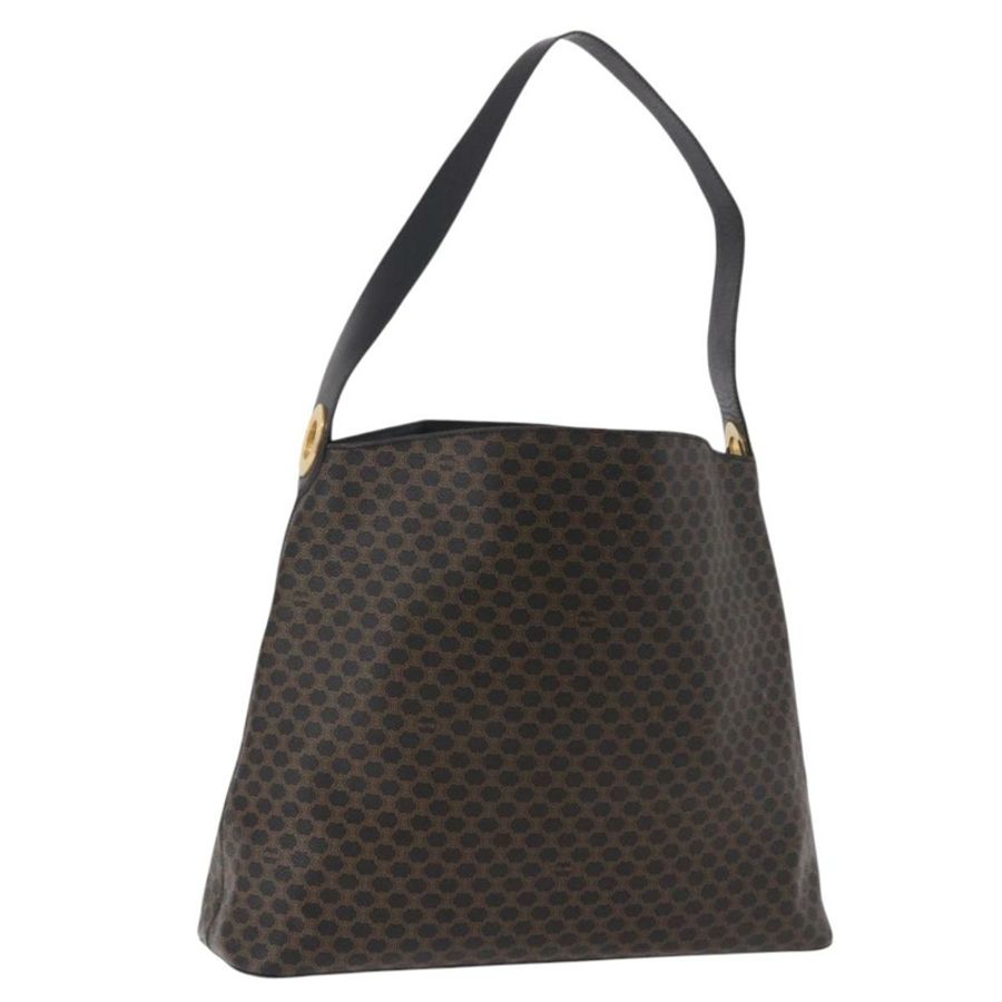 【日本直送】CELINE Macadam帆布圓形肩背包 PVC皮革 黑色 金色 正品 183048V-0
