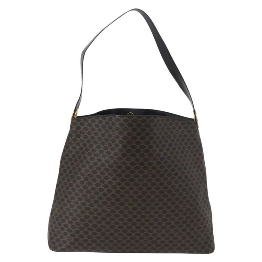 【日本直送】CELINE Macadam帆布圓形肩背包 PVC皮革 黑色 金色 正品 183048V-1