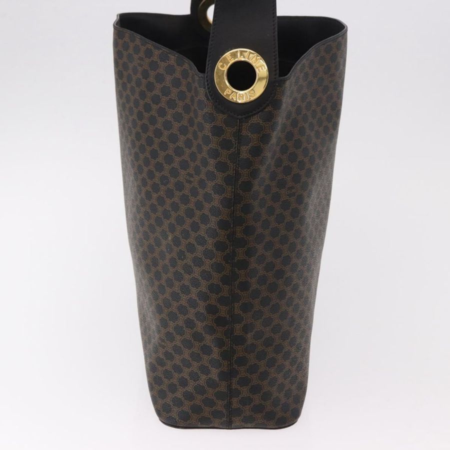 【日本直送】CELINE Macadam帆布圓形肩背包 PVC皮革 黑色 金色 正品 183048V-2