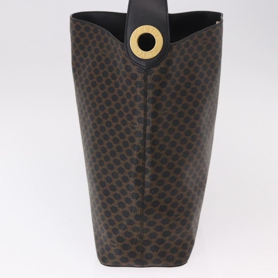 【日本直送】CELINE Macadam帆布圓形肩背包 PVC皮革 黑色 金色 正品 183048V-3