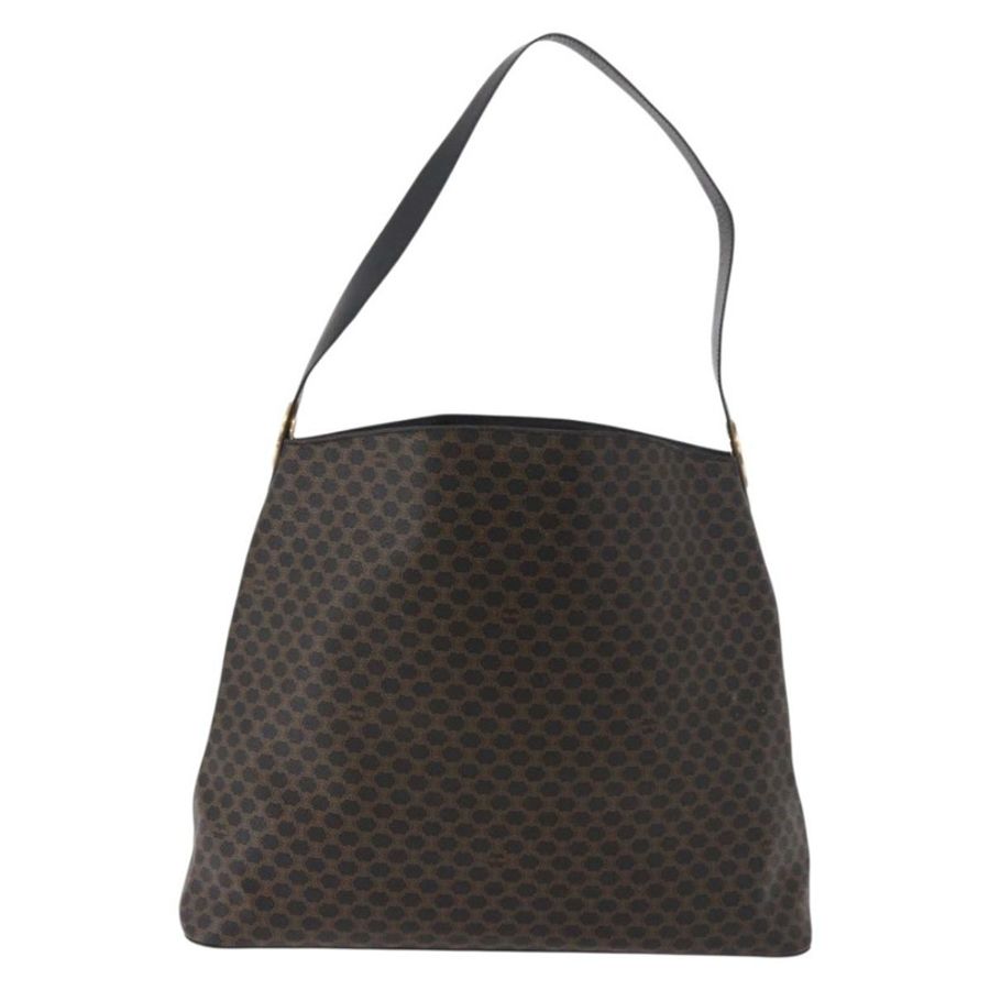 【日本直送】CELINE Macadam帆布圓形肩背包 PVC皮革 黑色 金色 正品 183048V-12