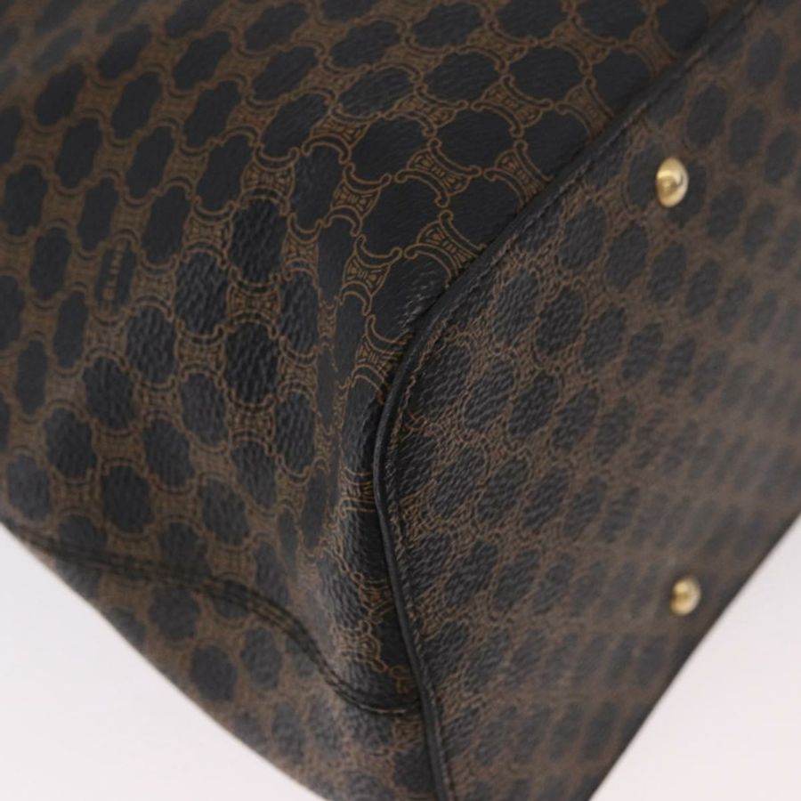 【日本直送】CELINE Macadam帆布圓形肩背包 PVC皮革 黑色 金色 正品 183048V-15
