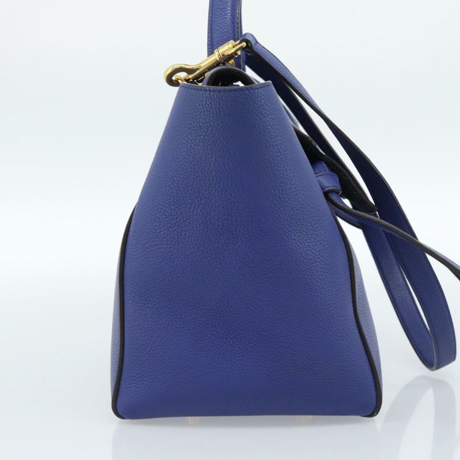 【日本直送】CELINE 腰包 手提包 皮革 兩用 藍色 金色 正品 183709M-2