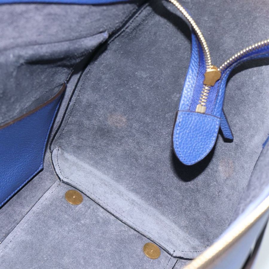 【日本直送】CELINE 腰包 手提包 皮革 兩用 藍色 金色 正品 183709M-21