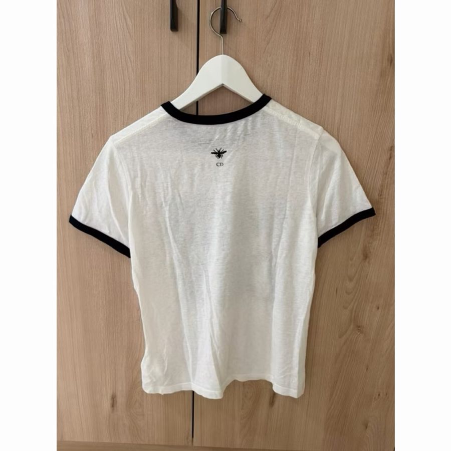Dior 黑色滾邊短袖T shirt#xs-1