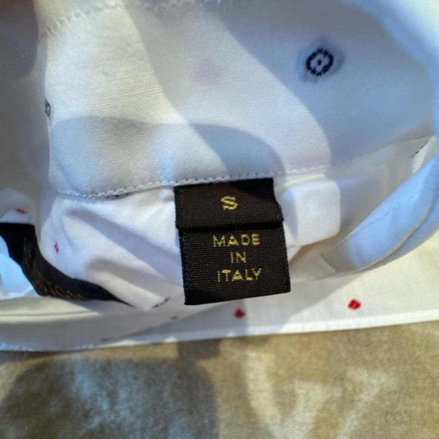 LV Louis Vuitton Monogram 微滿版短袖襯衫（白色）-14