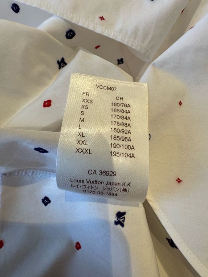 LV Louis Vuitton Monogram 微滿版短袖襯衫（白色）-18