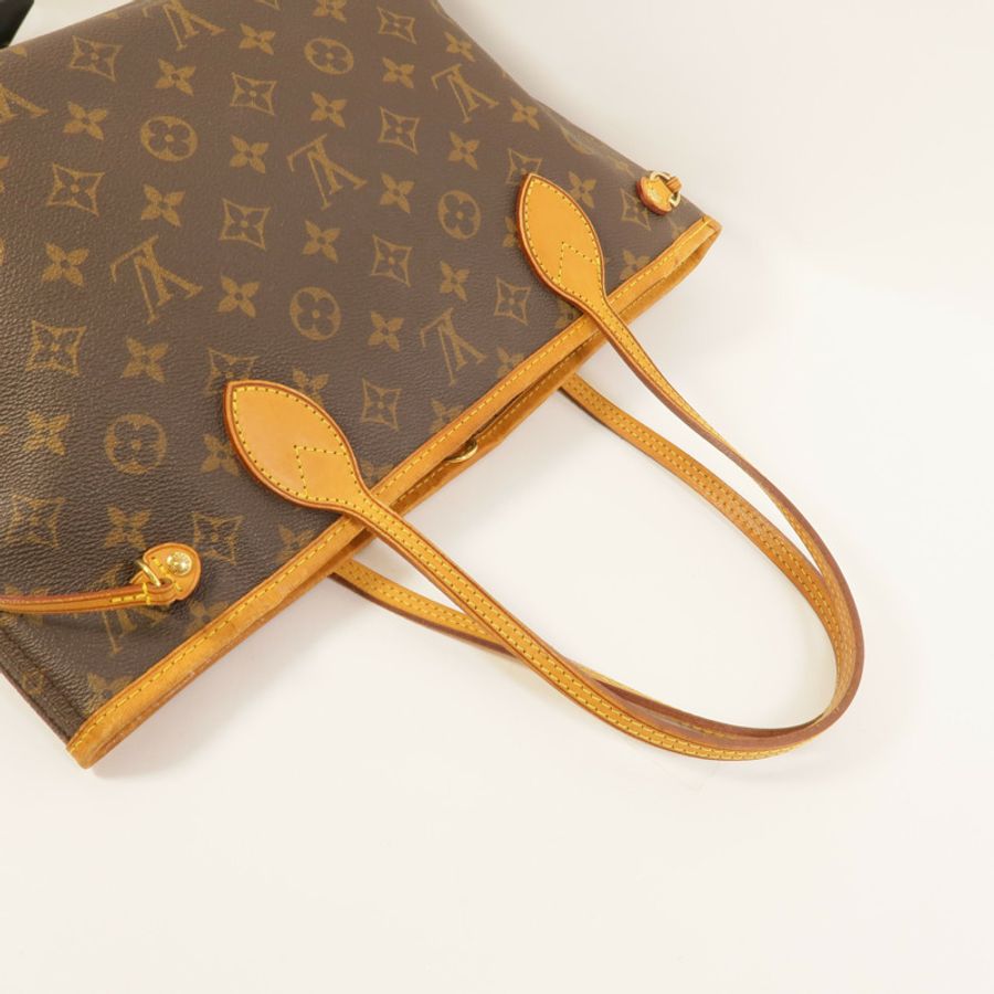 LOUIS VUITTON Monogram Neverfull PM金扣肩背袋-5