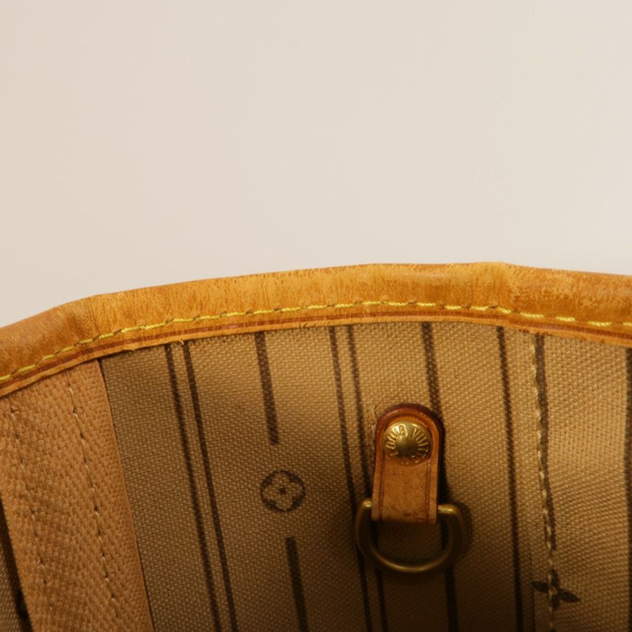 LOUIS VUITTON Monogram Neverfull PM金扣肩背袋-14