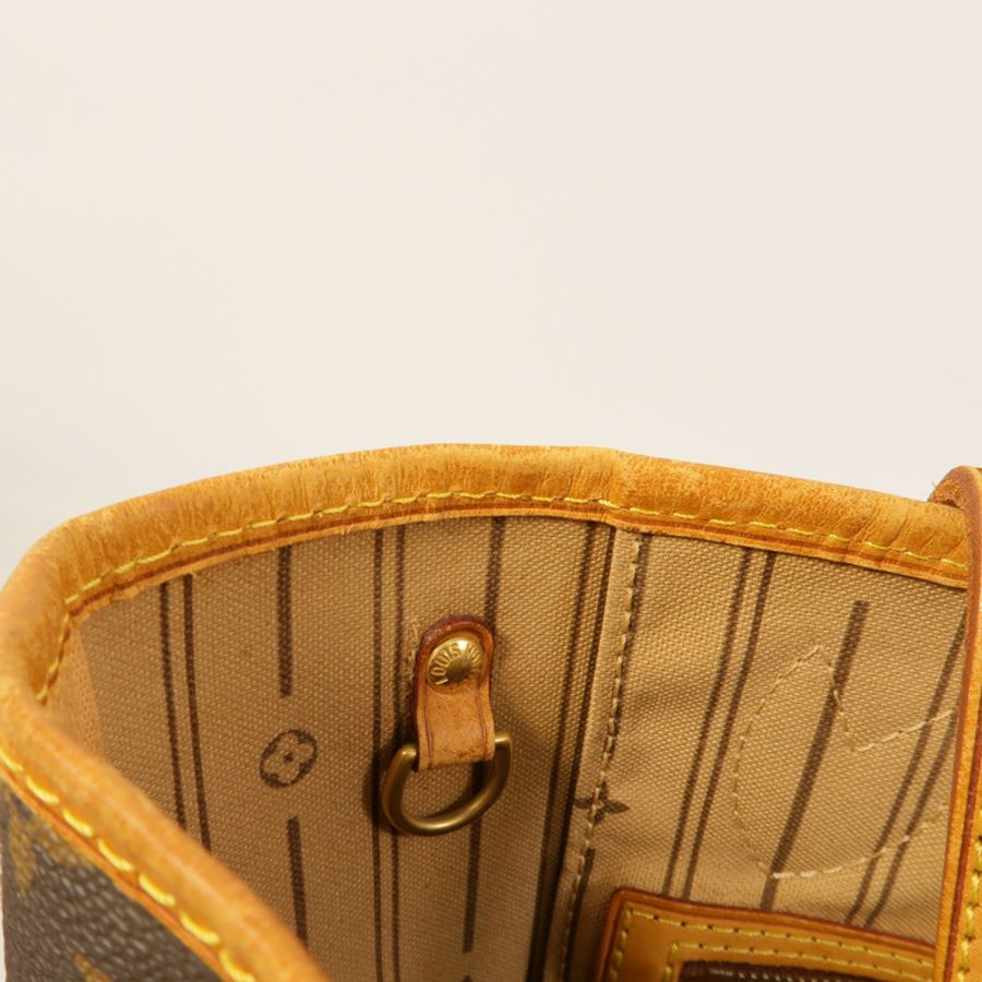 LOUIS VUITTON Monogram Neverfull PM金扣肩背袋-15