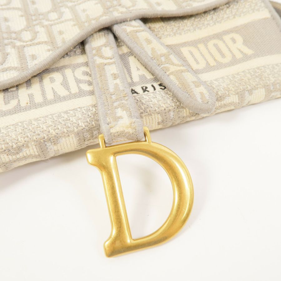 Dior 帆布Saddle Slim Pouch肩背袋-6