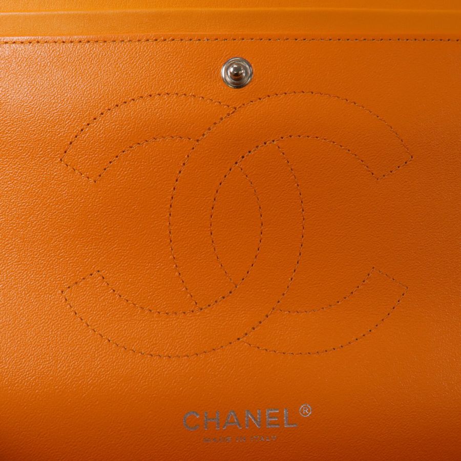 CHANEL 漆皮皮革Large Classic鏈帶肩背袋-6