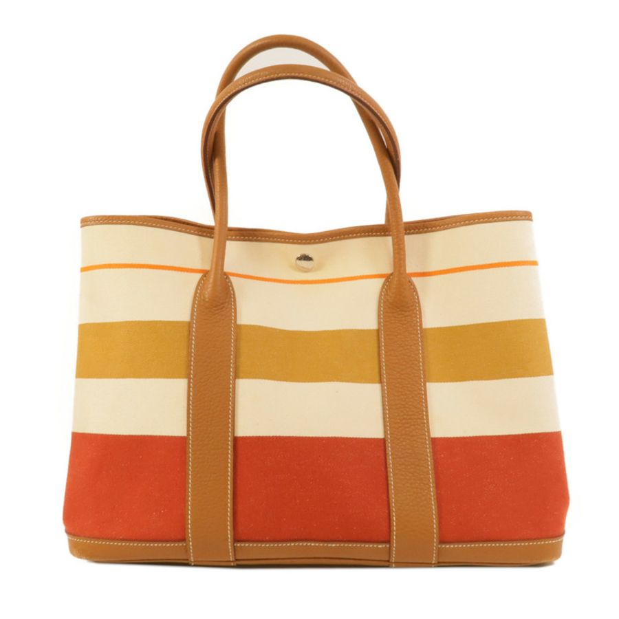 HERMES 帆布Garden Party PM手挽袋Multicolor-1