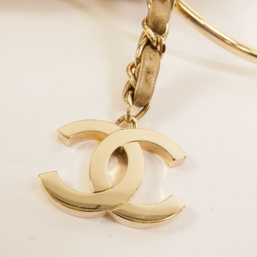 CHANEL 帆布Vintage Camellia Coco Mark手挽袋-6