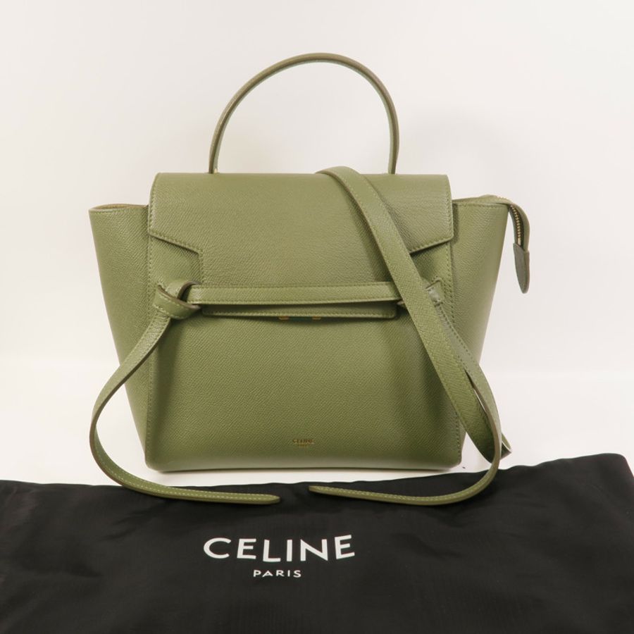 CELINE 牛皮皮革Micro Belt Bag手挽肩背兩用袋-9