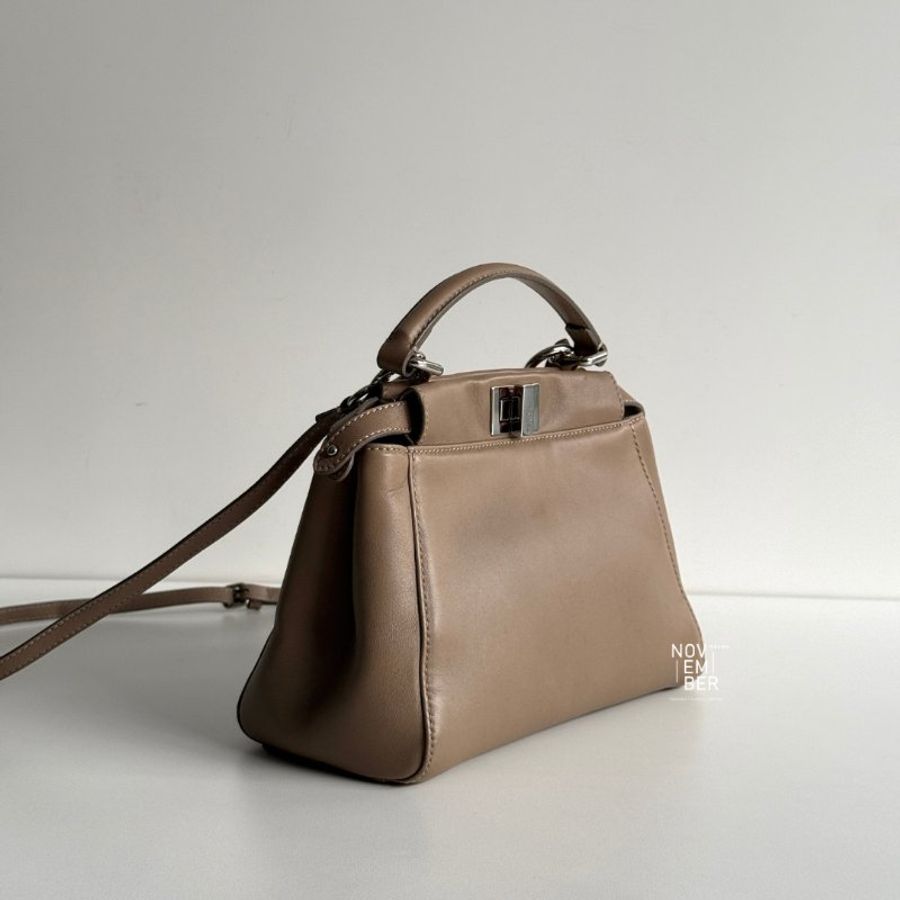 98新🆕 Fendi 芬迪 Peekaboo Mini 灰色銀釦-1