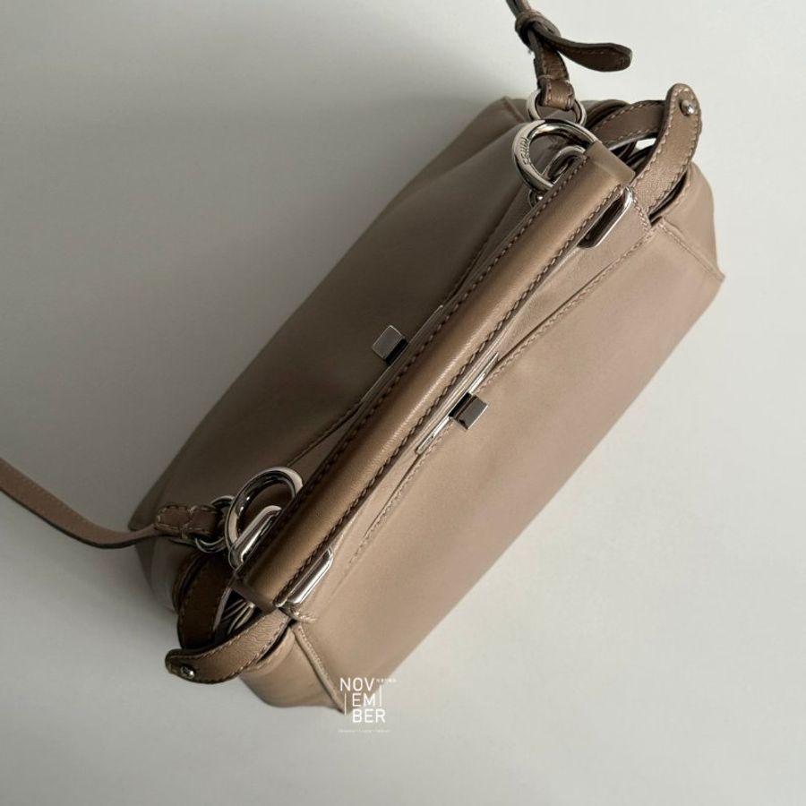 98新🆕 Fendi 芬迪 Peekaboo Mini 灰色銀釦-4