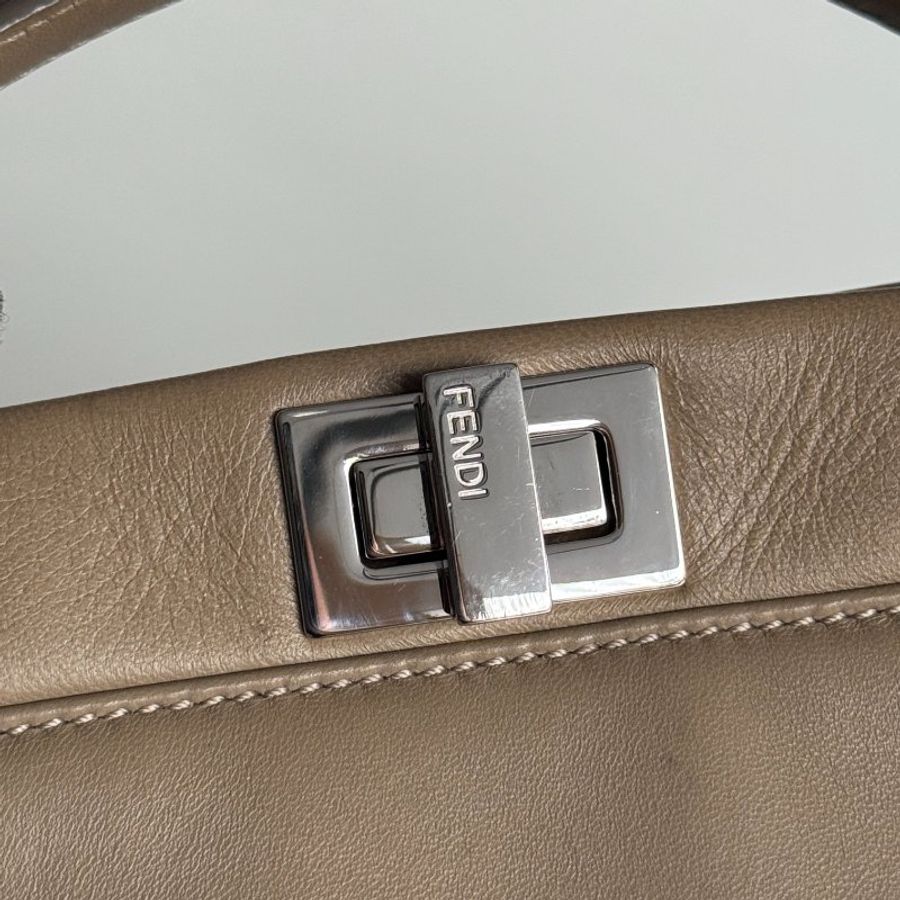 98新🆕 Fendi 芬迪 Peekaboo Mini 灰色銀釦-10