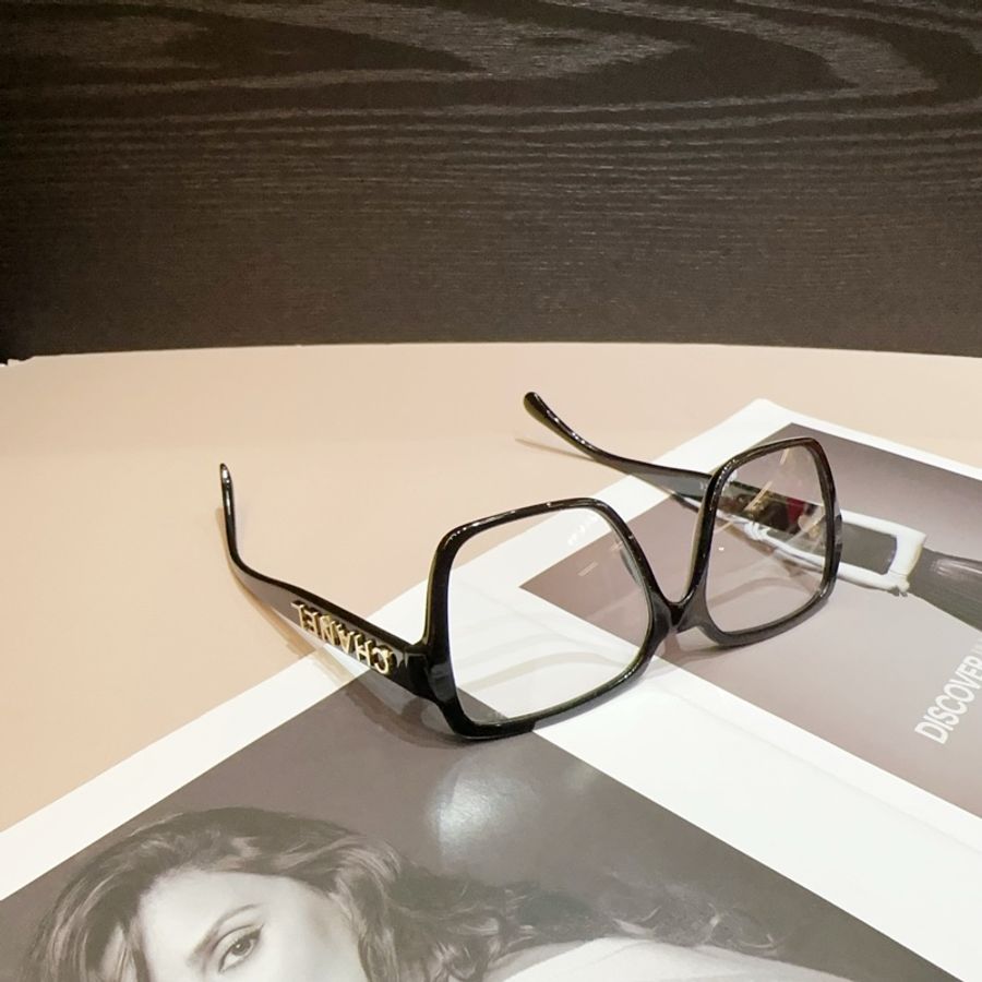 Chanel 黑色樹脂方框光學眼鏡-2