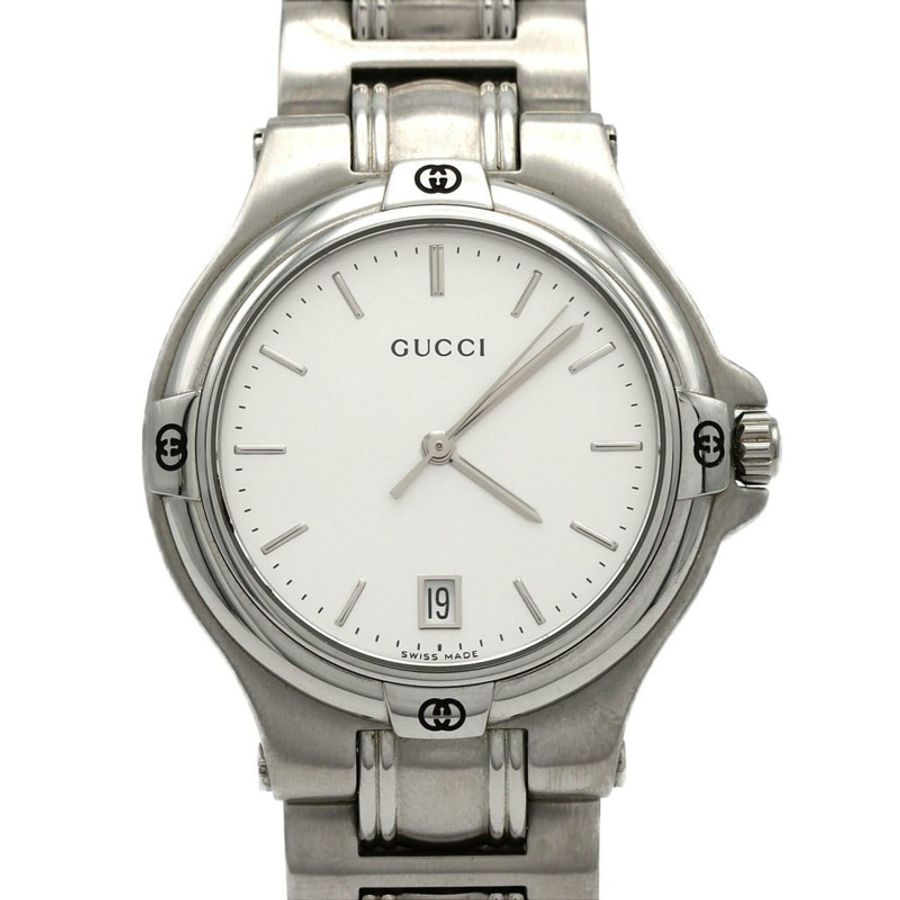 Gucci 圓形錶殼 9040M YA090318 不鏽鋼石英錶-0