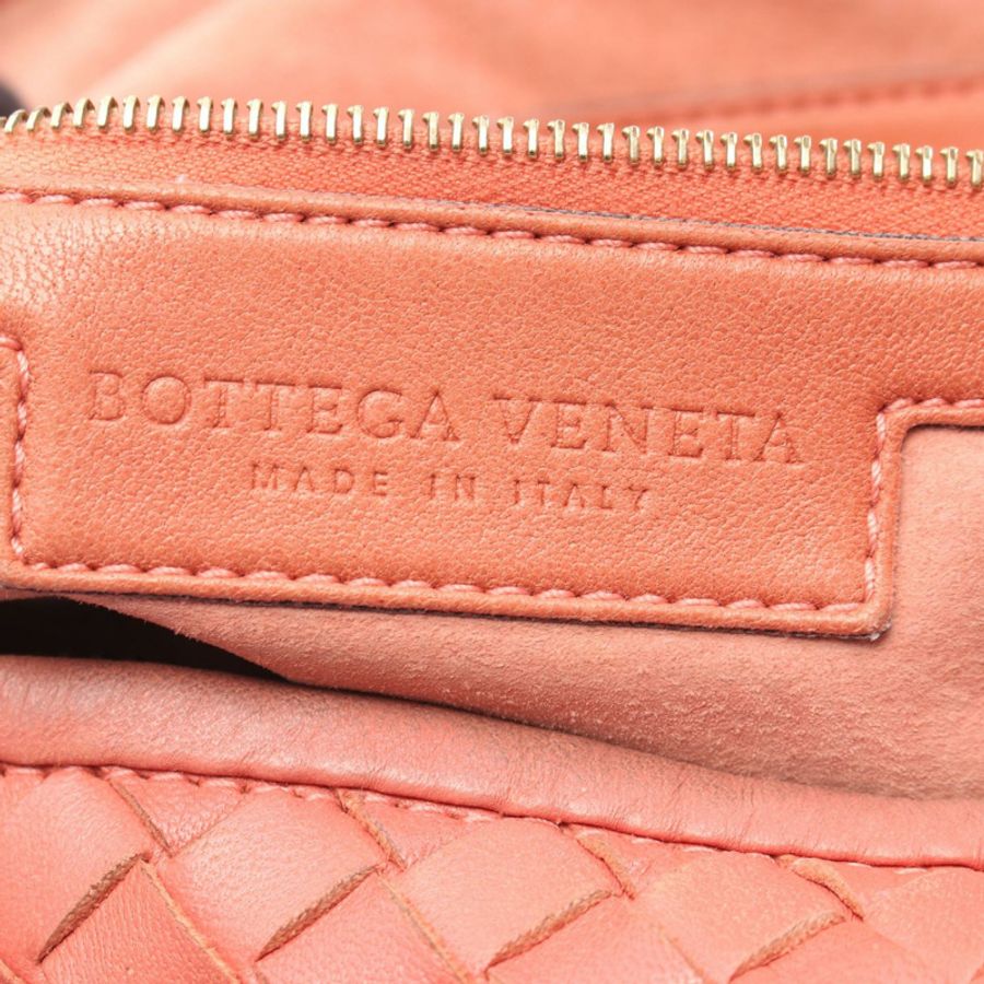 BOTTEGA VENETA Veneta Intrecciato 粉紅皮革單肩手提包（二手女款）-3