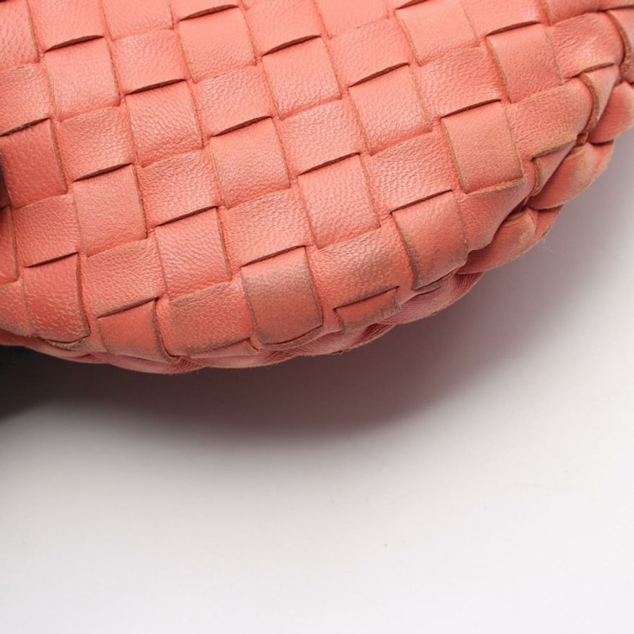 BOTTEGA VENETA Veneta Intrecciato 粉紅皮革單肩手提包（二手女款）-6