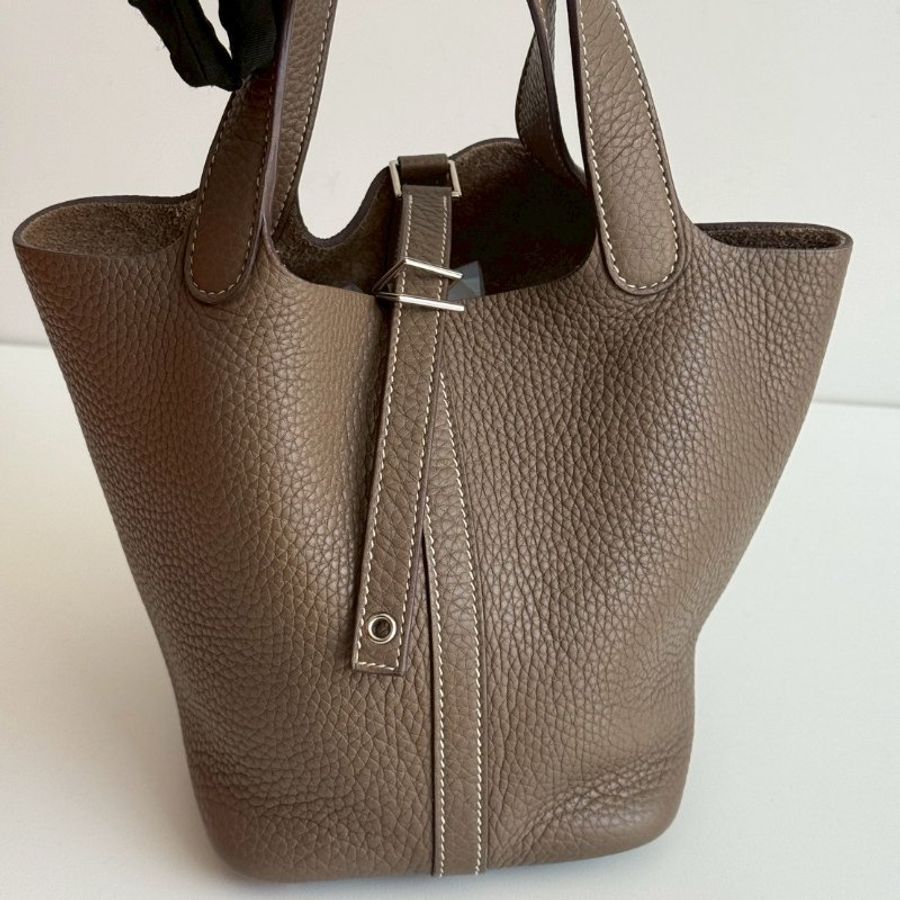 99新🆕 Hermès 愛馬仕 Picotin18 大象灰銀釦-7