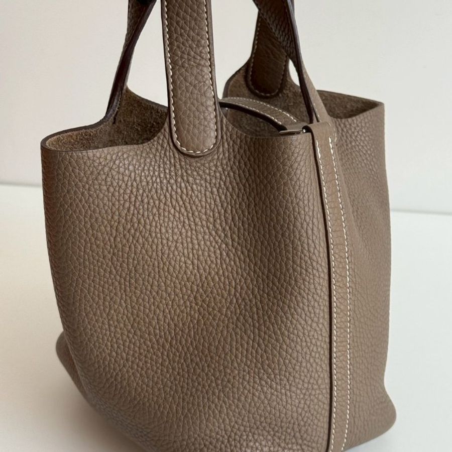 99新🆕 Hermès 愛馬仕 Picotin18 大象灰銀釦-8