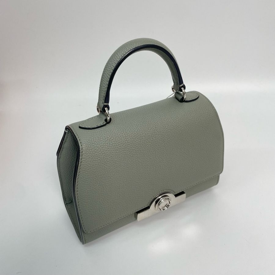 🆕 莫奈moynat rejane灰色銀扣小號手提包斜挎包 98新-5