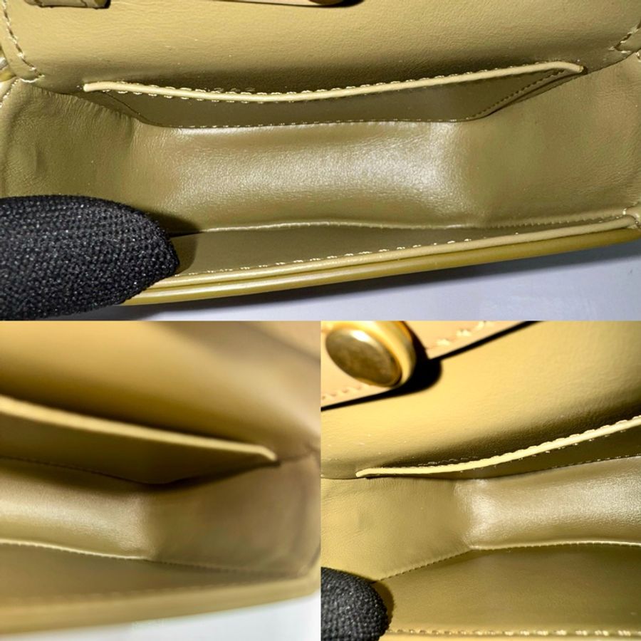 CELINE Mini Claude 亮面牛皮凱旋門迷你肩背包 橄欖綠-5