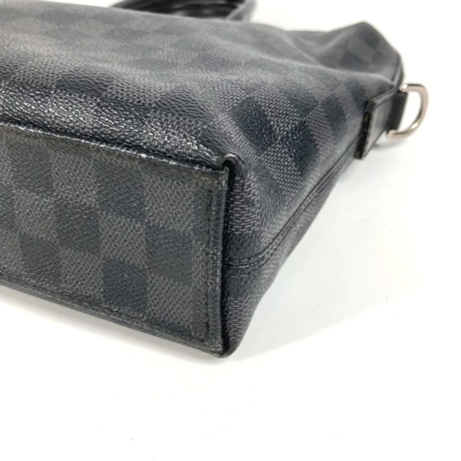 路易威登 N48224 Damier Graphite Port Document Jour PDJ 手提包公事包商務帆布男士黑色-5