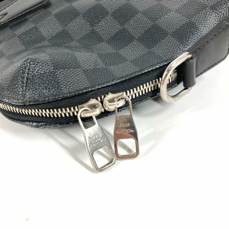 路易威登 N48224 Damier Graphite Port Document Jour PDJ 手提包公事包商務帆布男士黑色-10
