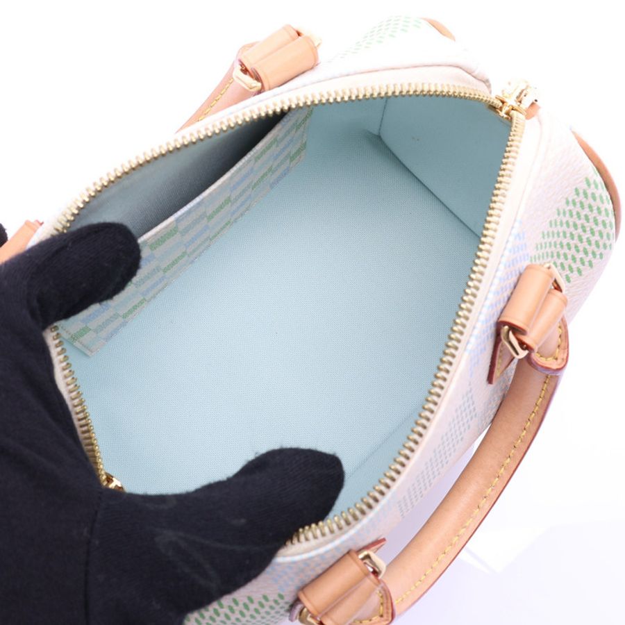 米白色 棋盤格 帆布 Speedy Bandouliere 20兩用包【LOUIS VUITTON LV 路易威登】 N40515-2