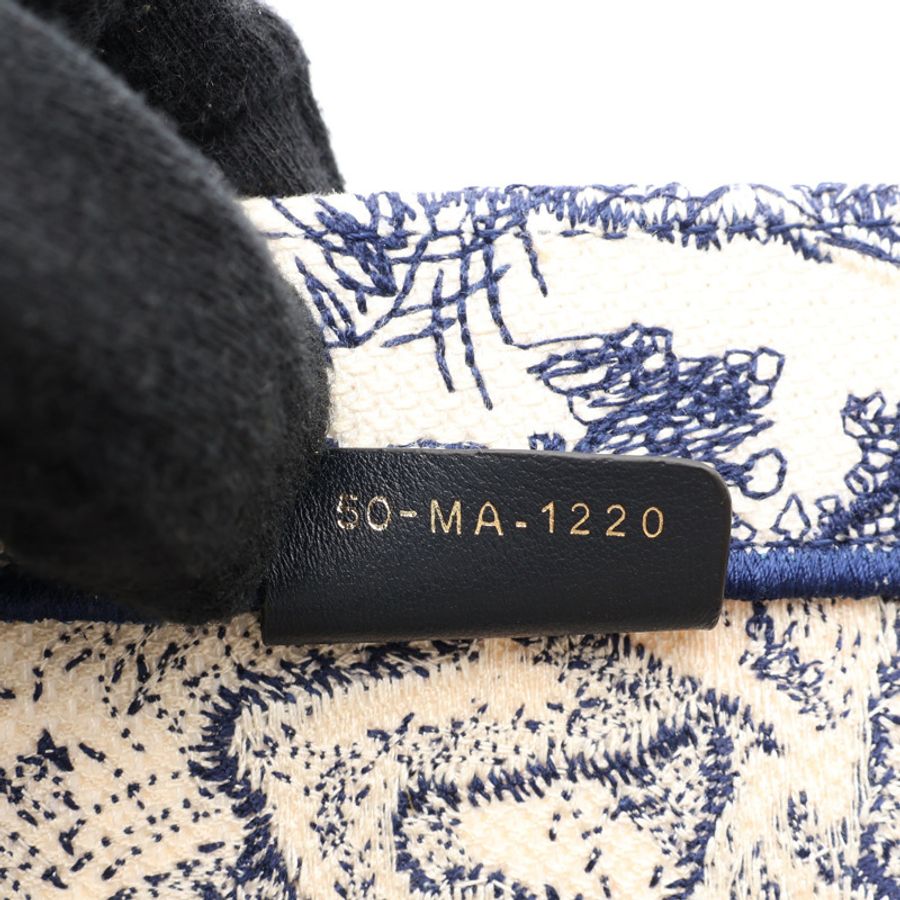 深藍/白色 帆布Book Tote Midium 肩背包【Dior 迪奧】 M1296ZTDT_M808-4