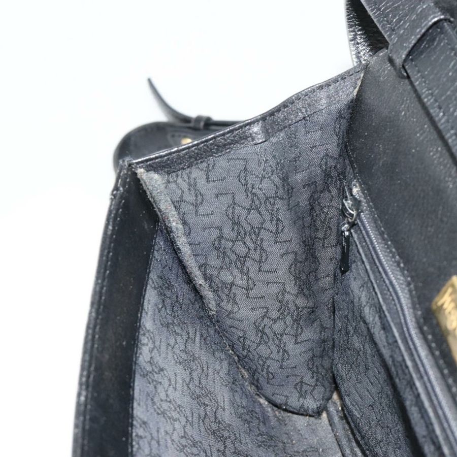 【日本直送】SAINT LAURENT 黑色金色皮革單肩包 Auth am11765V-19
