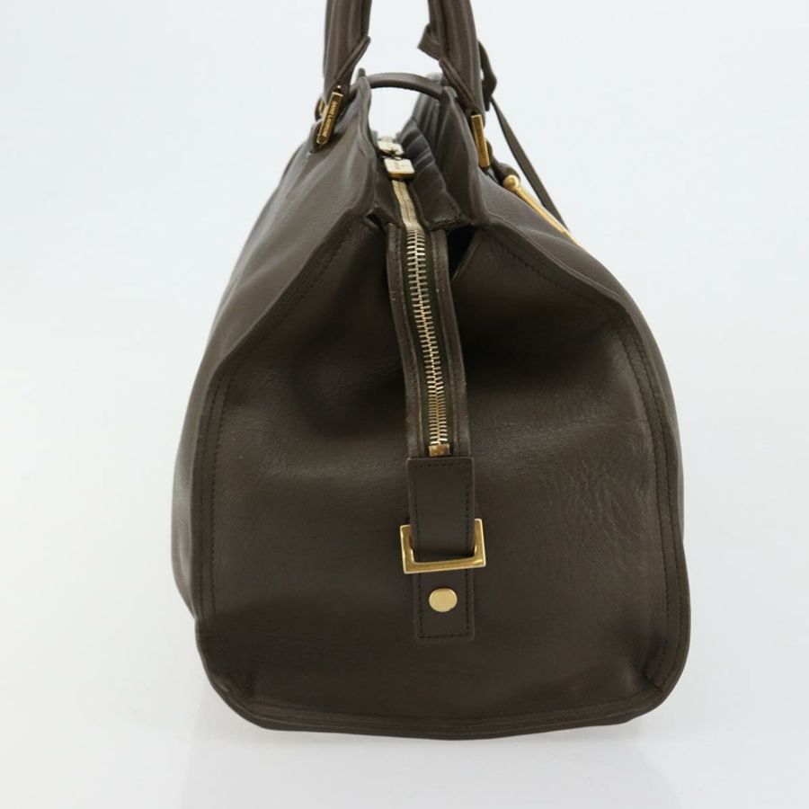 【日本直送】SAINT LAURENT Cabas 經典款手提包，棕色金色皮革，貨號 311208，正品編號 183295A-2