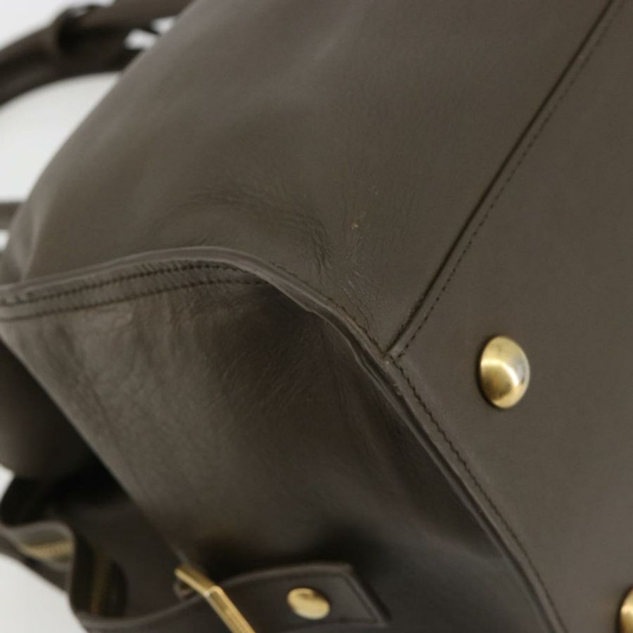 【日本直送】SAINT LAURENT Cabas 經典款手提包，棕色金色皮革，貨號 311208，正品編號 183295A-13