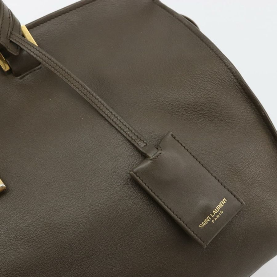 【日本直送】SAINT LAURENT Cabas 經典款手提包，棕色金色皮革，貨號 311208，正品編號 183295A-16