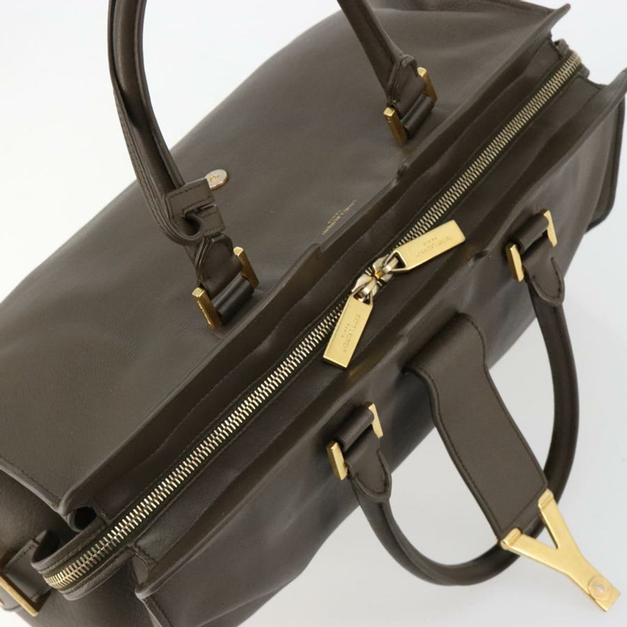 【日本直送】SAINT LAURENT Cabas 經典款手提包，棕色金色皮革，貨號 311208，正品編號 183295A-19