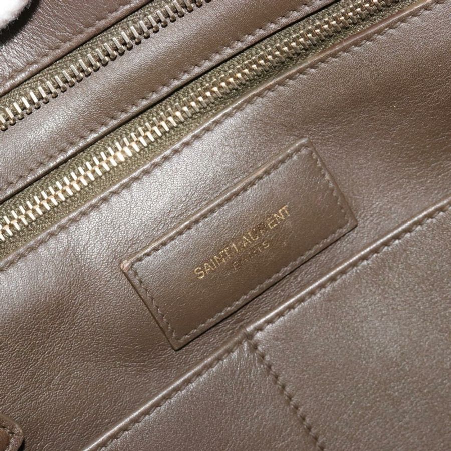 【日本直送】SAINT LAURENT Cabas 經典款手提包，棕色金色皮革，貨號 311208，正品編號 183295A-20